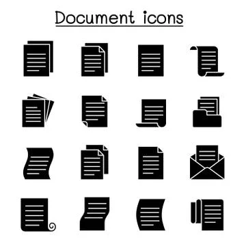 Document &amp; File icon set vector illustration graphic design イラスト素材
