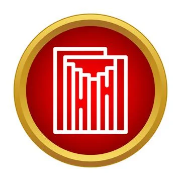 Document file icon showing bar graphs in folder Stock Illustration