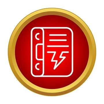 Document file icon showing power electricity energy Illustrazione stock