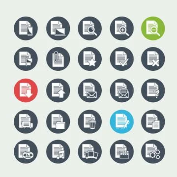 Document File icons Stock Illustration