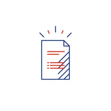 Document file list, application form icon Stock Illustration