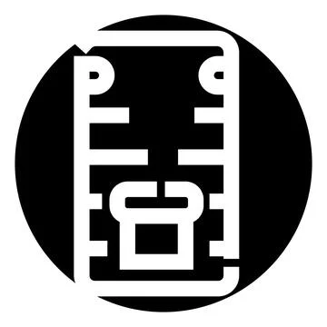 Document file with magnifying glass icon Stock Illustration