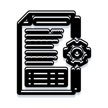 Document file managing system processing information data Stockillustratie