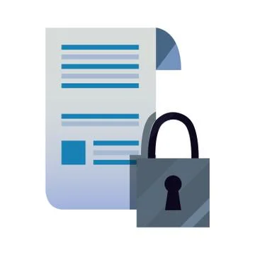 Document file paper data security Stockillustratie