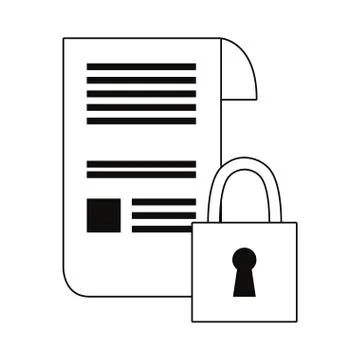 Document file paper data security Stockillustratie