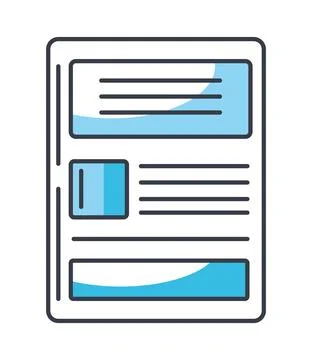 Document file paper format Illustrazione stock