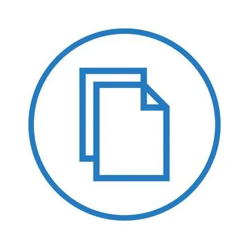 Document, file, paper icon. Outline vector. Stock Photos