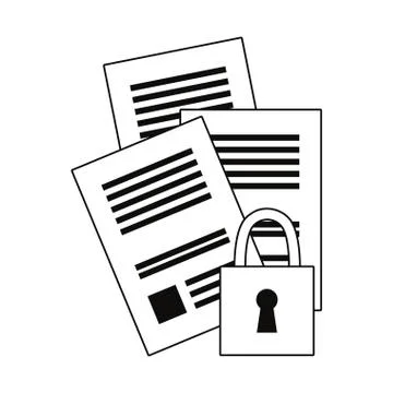 Document file papers data security Stockillustratie