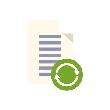 Document file refreshing updating or synchronizing process data Stockillustratie