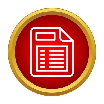 Document file report icon in red circle イラスト素材