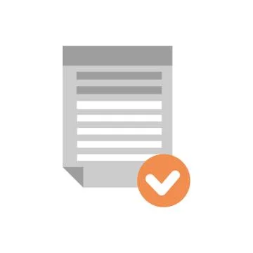 Document File Selected Icon Checklist Paper 스톡 일러스트