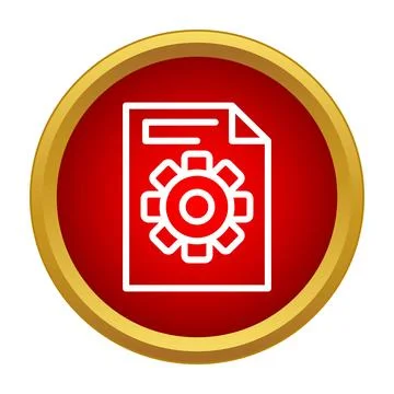 Document file settings icon management button 스톡 일러스트
