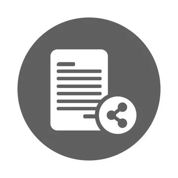 Document, file, share icon. Gray vector graphics. イラスト素材