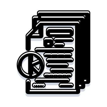 Document file successfully organizing data management icon Illustrazione stock