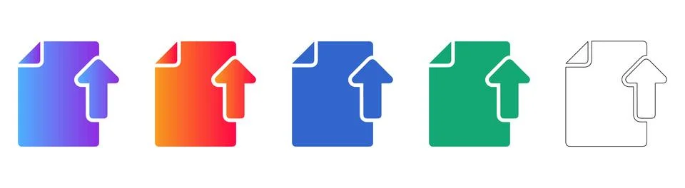 Document File Upload Icons Stockillustratie