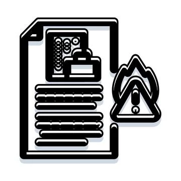 Document file warning error notification icon concept イラスト素材