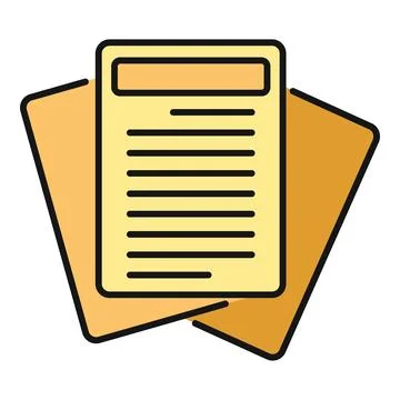 Document files compiling business report data information Illustrazione stock