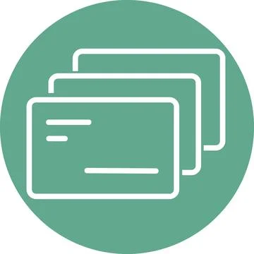 Document files stack flat line graphic Stock Illustration
