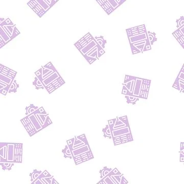 Document filter information glyph seamless pattern Stock Illustration
