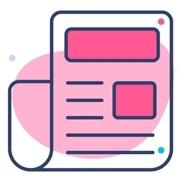 Document Finance Related Vector Line Icon. Editable Stroke Pixel Perfect. Stock Illustration