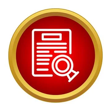 Document finding and data research icon concept Stock Illustration