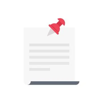 Document flat color icon Stock Illustration