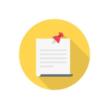 Document flat color icon Stock Illustration