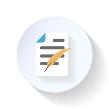Document flat icon Stock Illustration