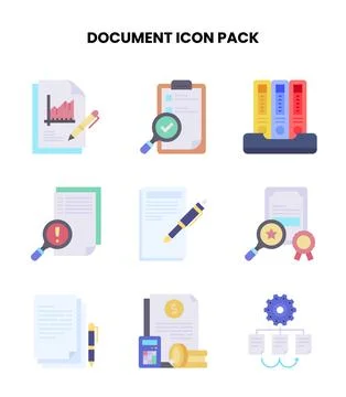 Document Flat UI Icons Pack イラスト素材