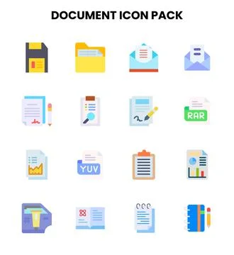 Document Flat UI Icons Pack Stockillustratie