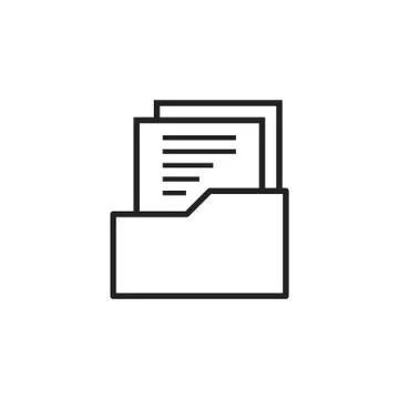 Document flat vector icon. Archive data file symbol logo illustration. 스톡 일러스트