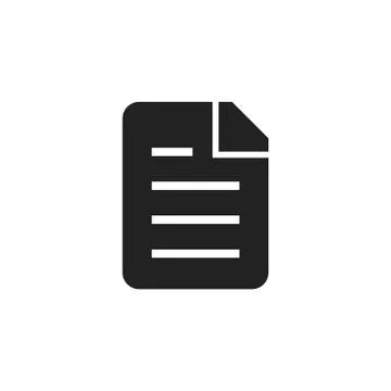 Document flat vector icon. Archive data file symbol logo illustration. Stock Illustration