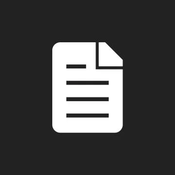 Document flat vector icon. Archive data file symbol logo illustration. Stock Illustration