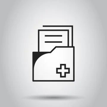 Document flat vector icon. Archive data file symbol logo illustration. Busine Ilustración de archivo