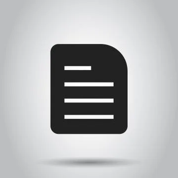 Document flat vector icon. Archive data file symbol logo illustration. Busine Ilustración de archivo