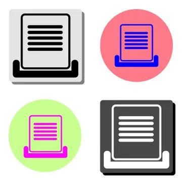 Document. flat vector icon Stock Illustration