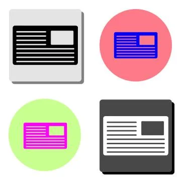 Document. flat vector icon Stock Illustration