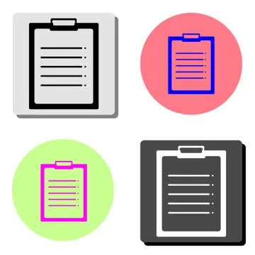 Document. flat vector icon Stock Illustration