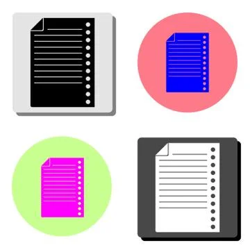 Document. flat vector icon Stock Illustration