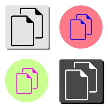Document. flat vector icon Ilustración de archivo