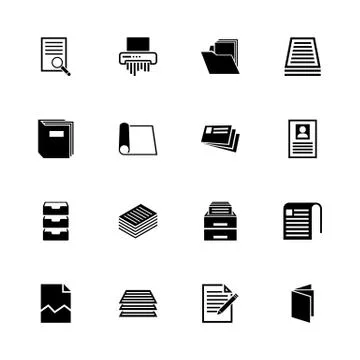 Document - Flat Vector Icons Stock Illustration