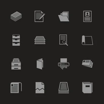 Document - Flat Vector Icons Illustrazione stock