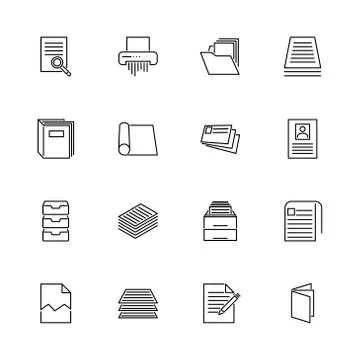 Document - Flat Vector Icons Illustrazione stock