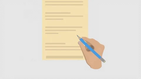 Document flow. Animation signing of documents and reports. Cartoon Stock Footage 163536026