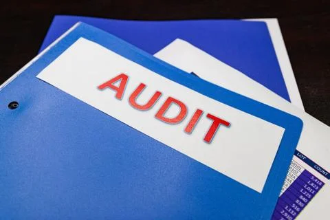 Document folder for audit, business concept office Photos