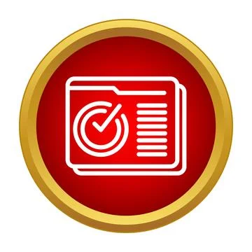 Document folder with check mark validating completed task Stock Illustration