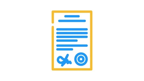 Document folder color icon animation Stock Footage 327273356