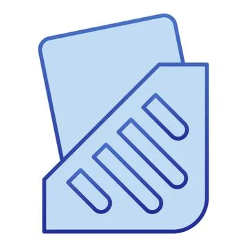 Document folder color icon. Standing case with paper symbol, gradient style Stock Illustration