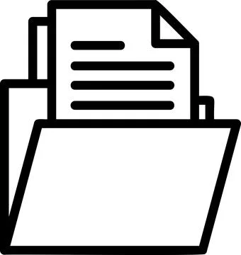 Document folder container for office data organization Stock Illustration