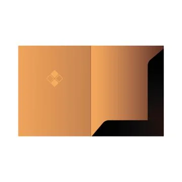 Document folder with corporate design and logo Illustrazione stock